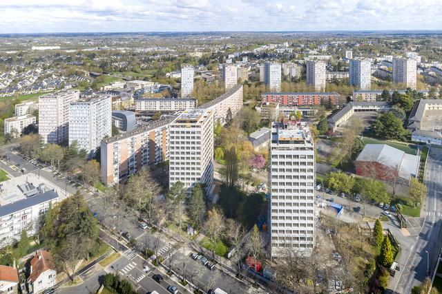 vue aérienne du quartier Gros-Chêne